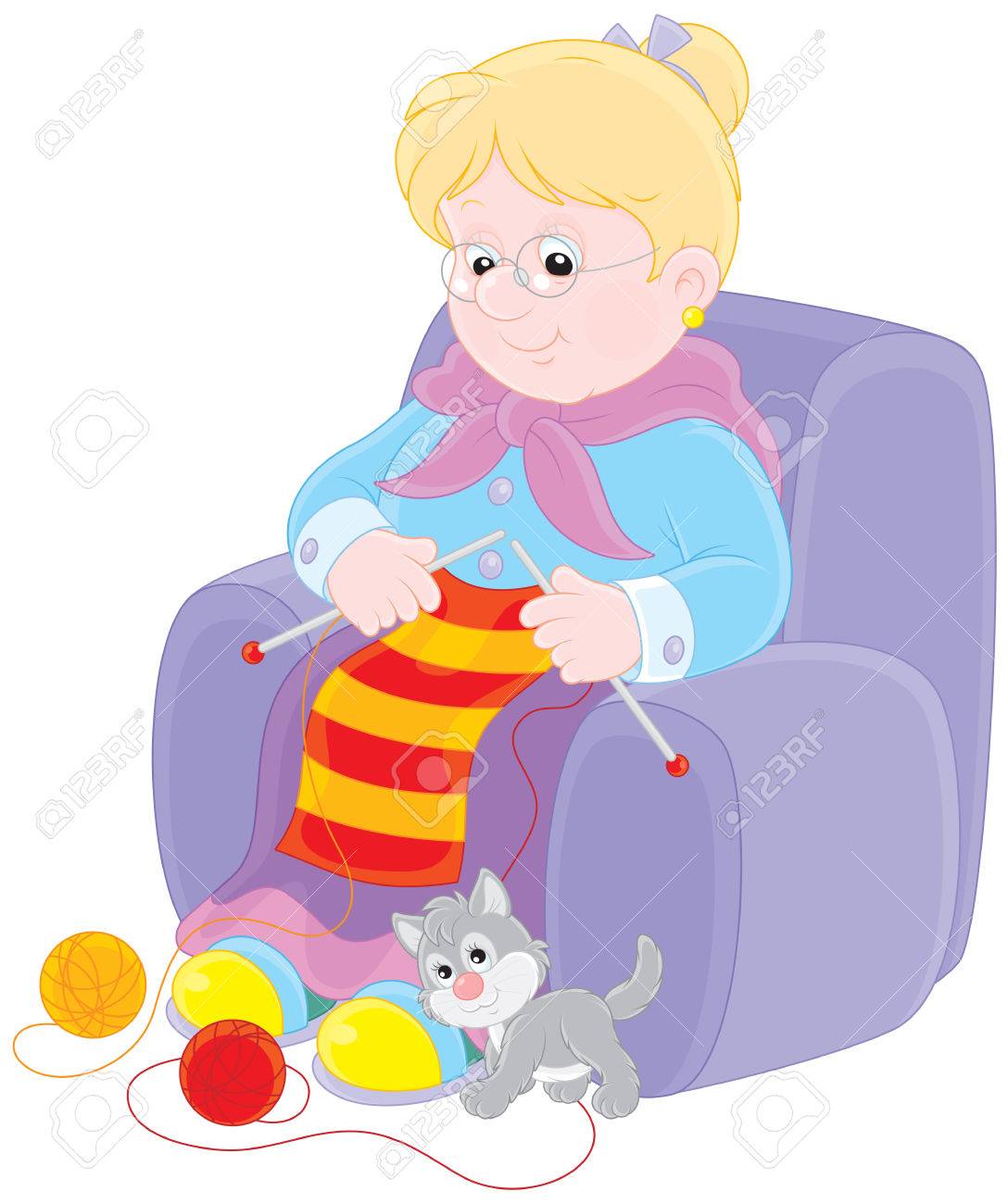 grandma knitting clipart 10 free Cliparts | Download images on ...