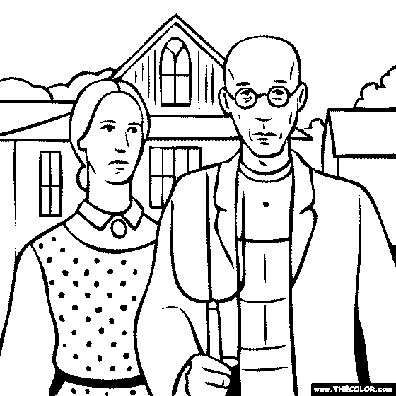 American Gothic Clipart.