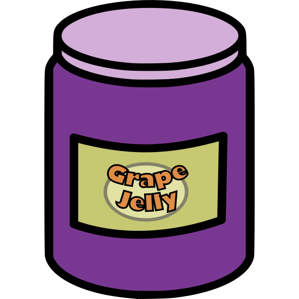 Grape jelly jar.