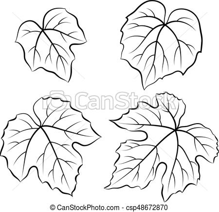 Grape Leaves Pictograms.