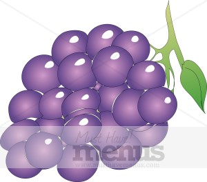 Organic Grapes Clipart.