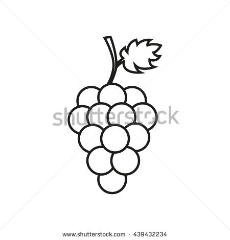 Grape Outline Stock Images, Royalty.