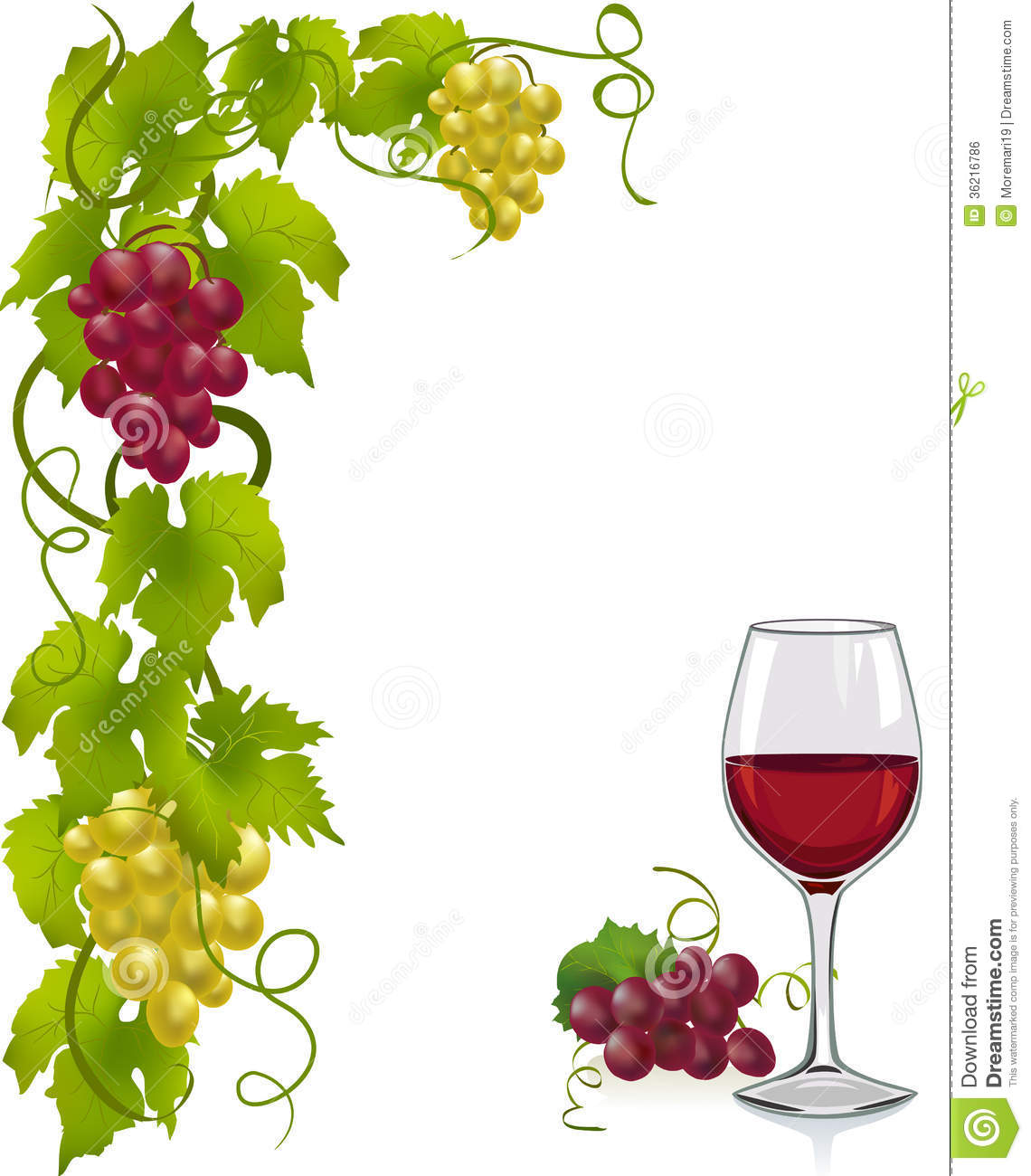 Transparent grape vines clipart.
