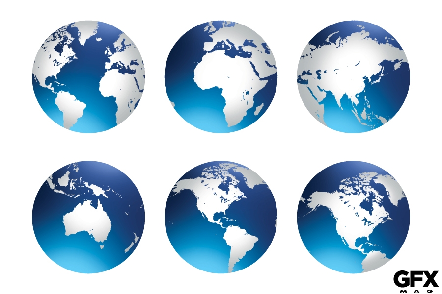 Free Vector World Globe Earth Icon Clip Art Graphic.