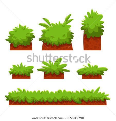 Grass And Bushes Clipart.