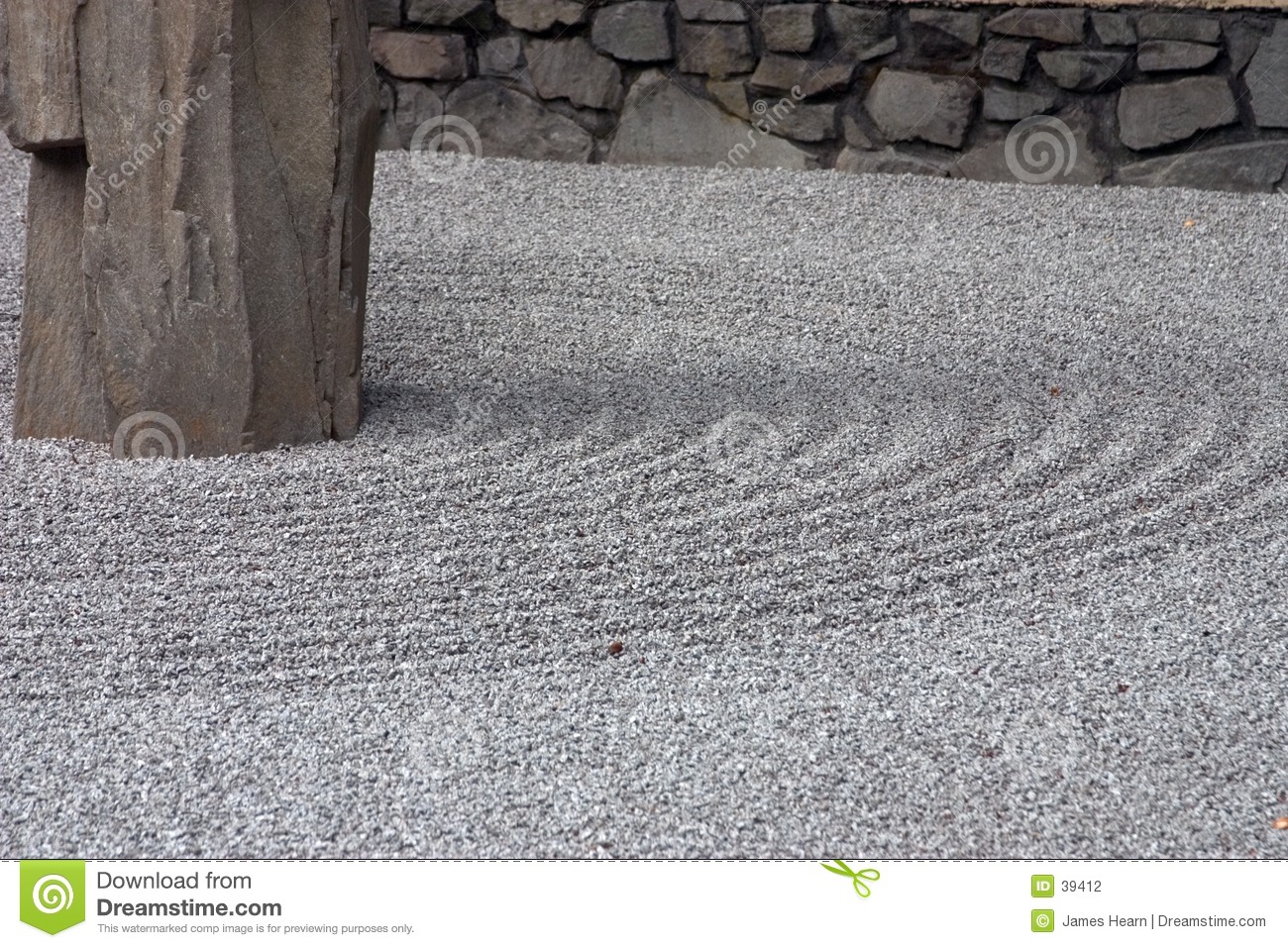 Gravel Bed In Zen Garden Stock Photography. Gravel Bed In Zen Garden Stock Photography.