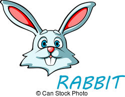 White rabbit sitting gray hare isolated illustration Illustrations.