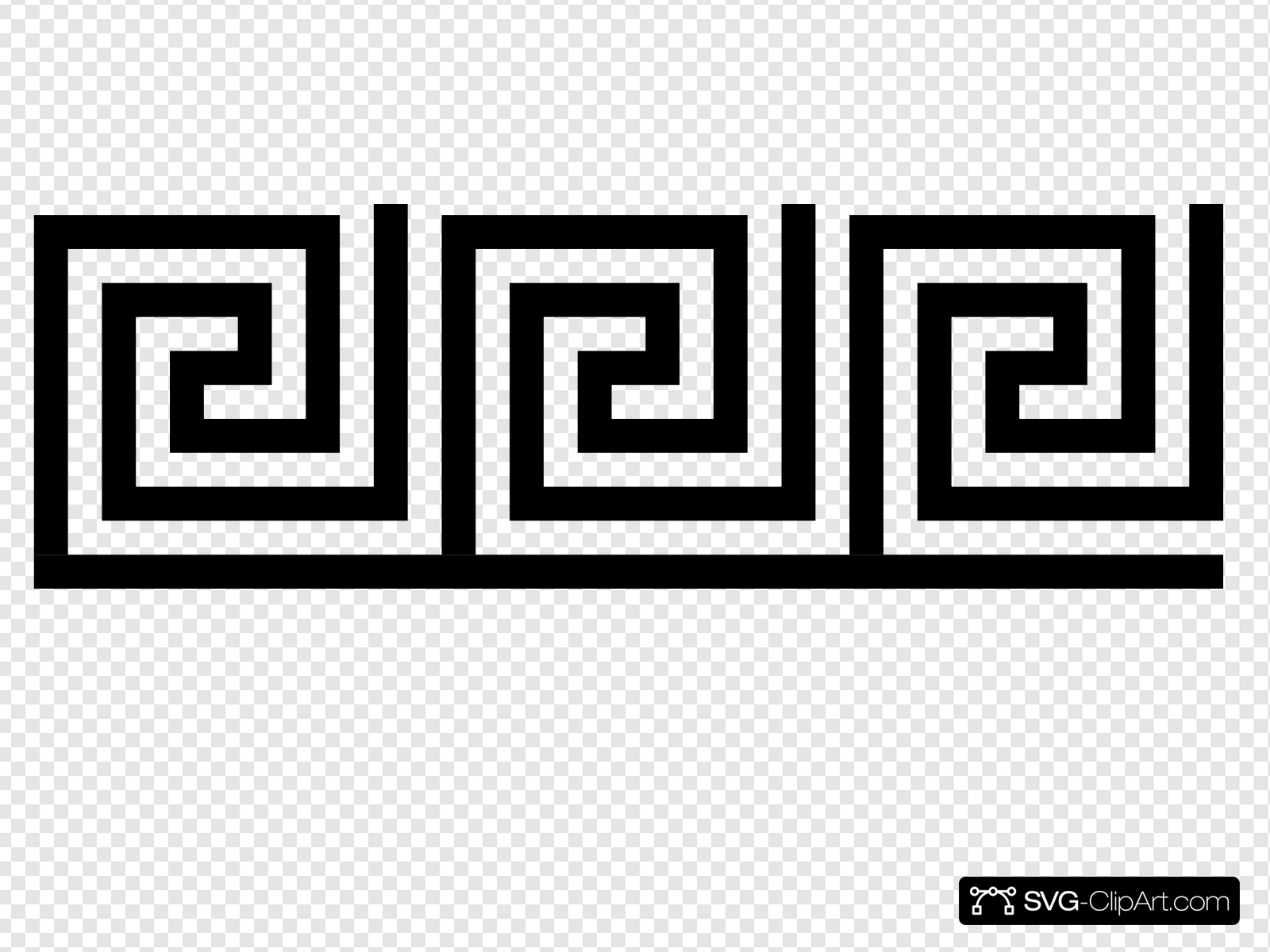 Black Greek Key Clip art, Icon and SVG.