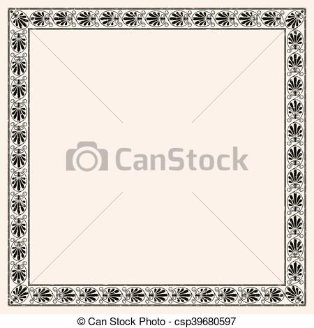 EPS Vectors of Greek style seamless ornament with corner element.