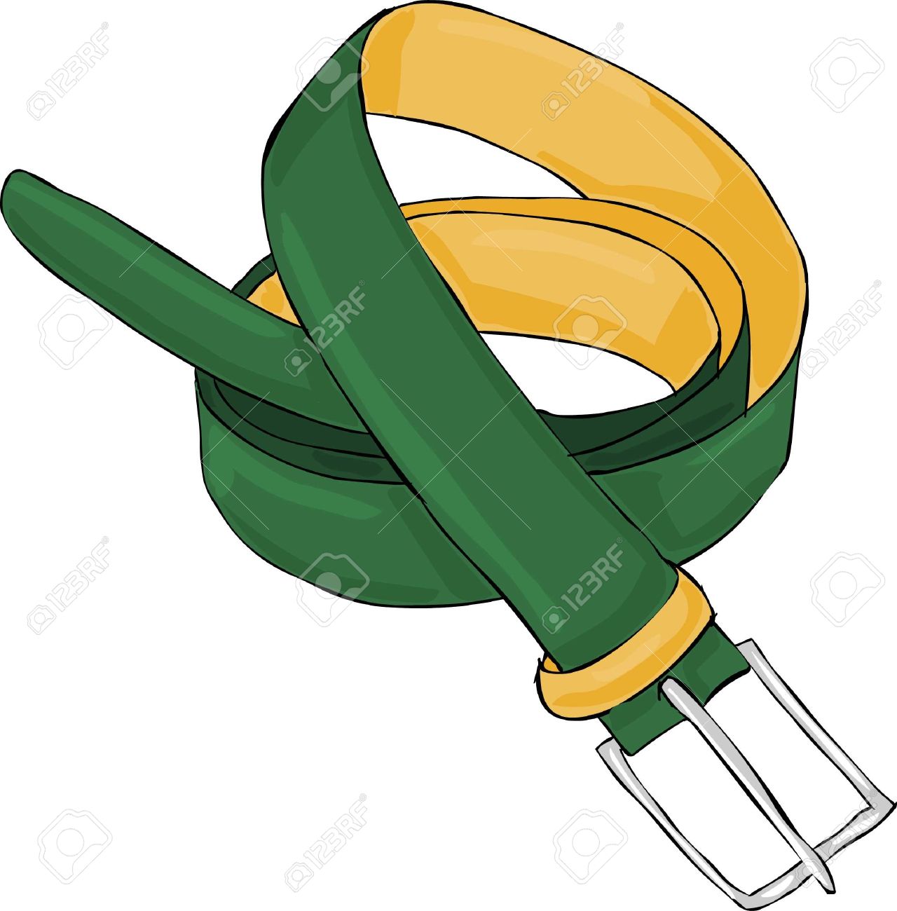 A Green Yellow Belt Royalty Free Cliparts, Vectors, And Stock.