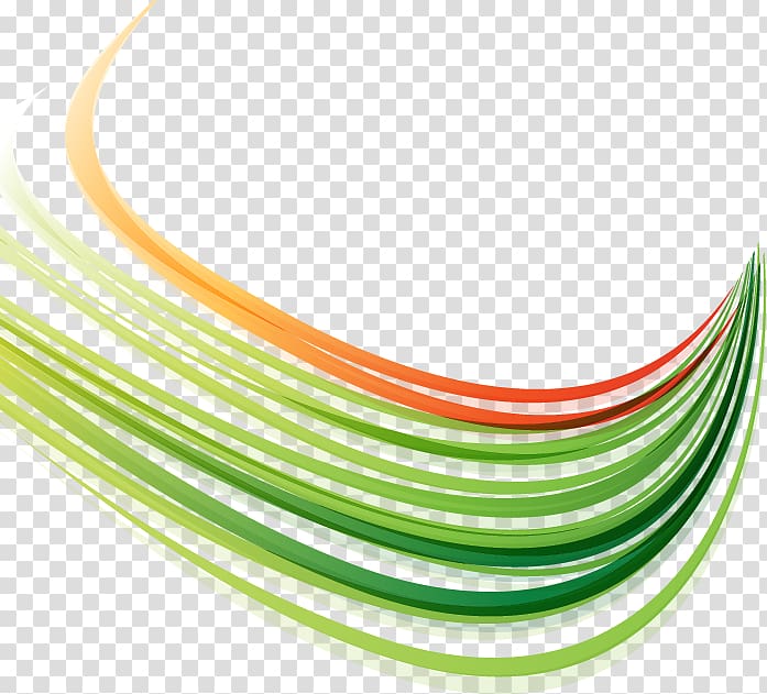 Green and orange illustration, Line, Colorful abstract lines.