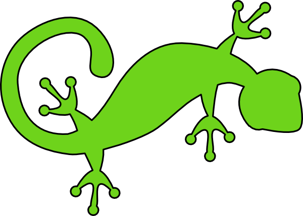 Green Gecko Clipart.