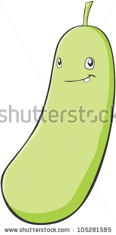 Royalty Free Rf Clipart Illustration Of A Green, Gourd Free.