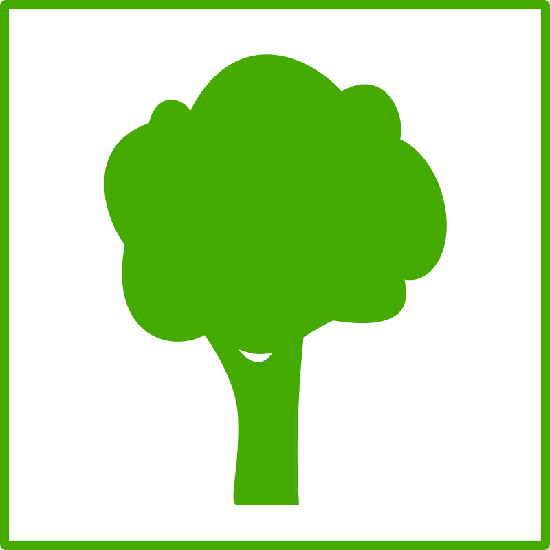 Free Clipart: Eco green tree icon.