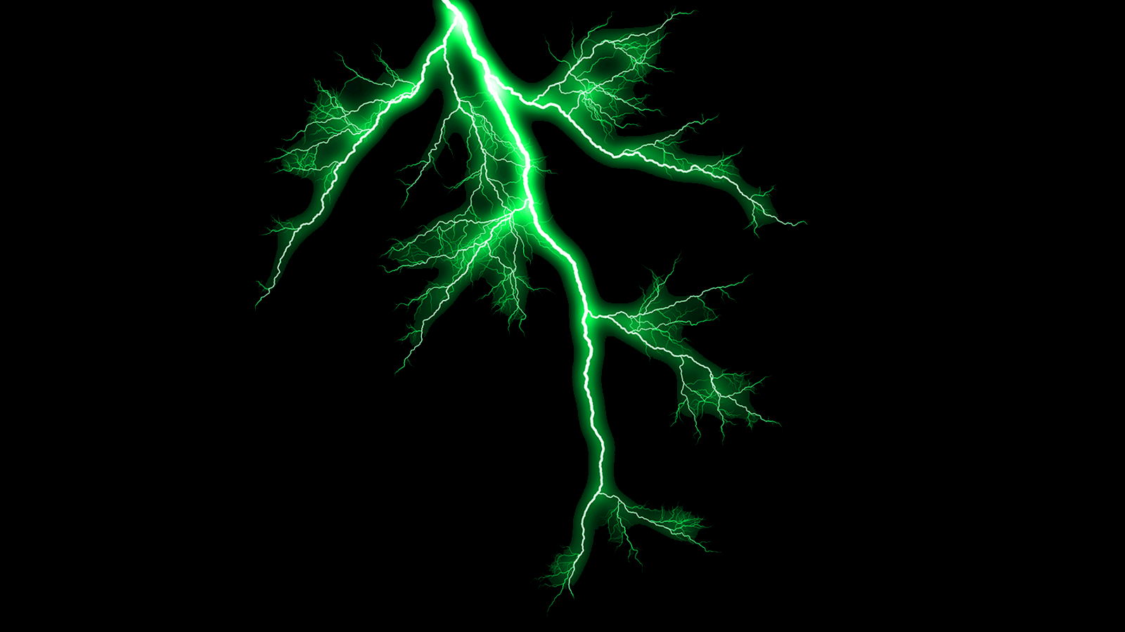 green-lightning