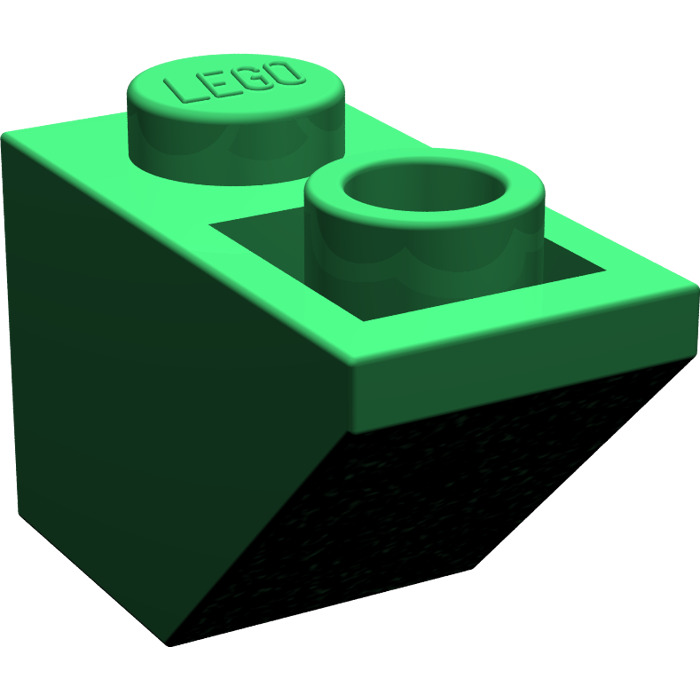 LEGO Green Slope 45° 2 x 1 Inverted (3665).