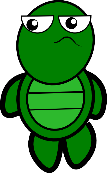 Cool Green Turtle Clipart.