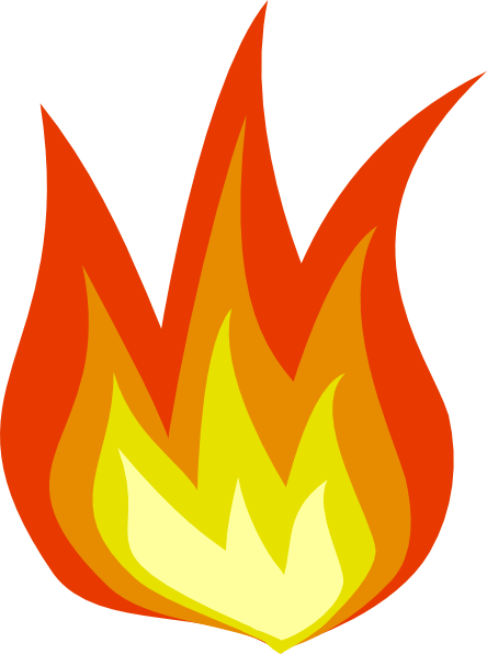 Bbq Grill With Fire Clipart.