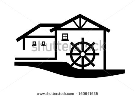Grist Mill Clipart.