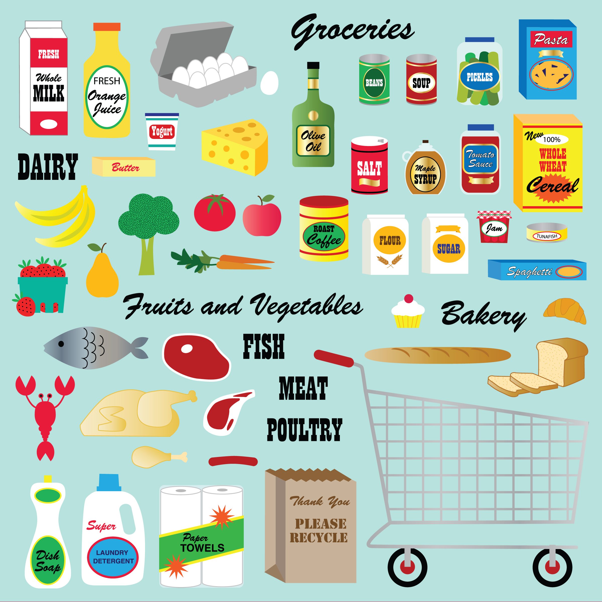 grocery store clipart.