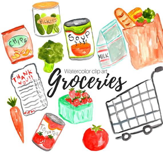Groceries clipart.