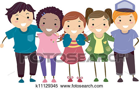 Boy and Girl Group Clipart.