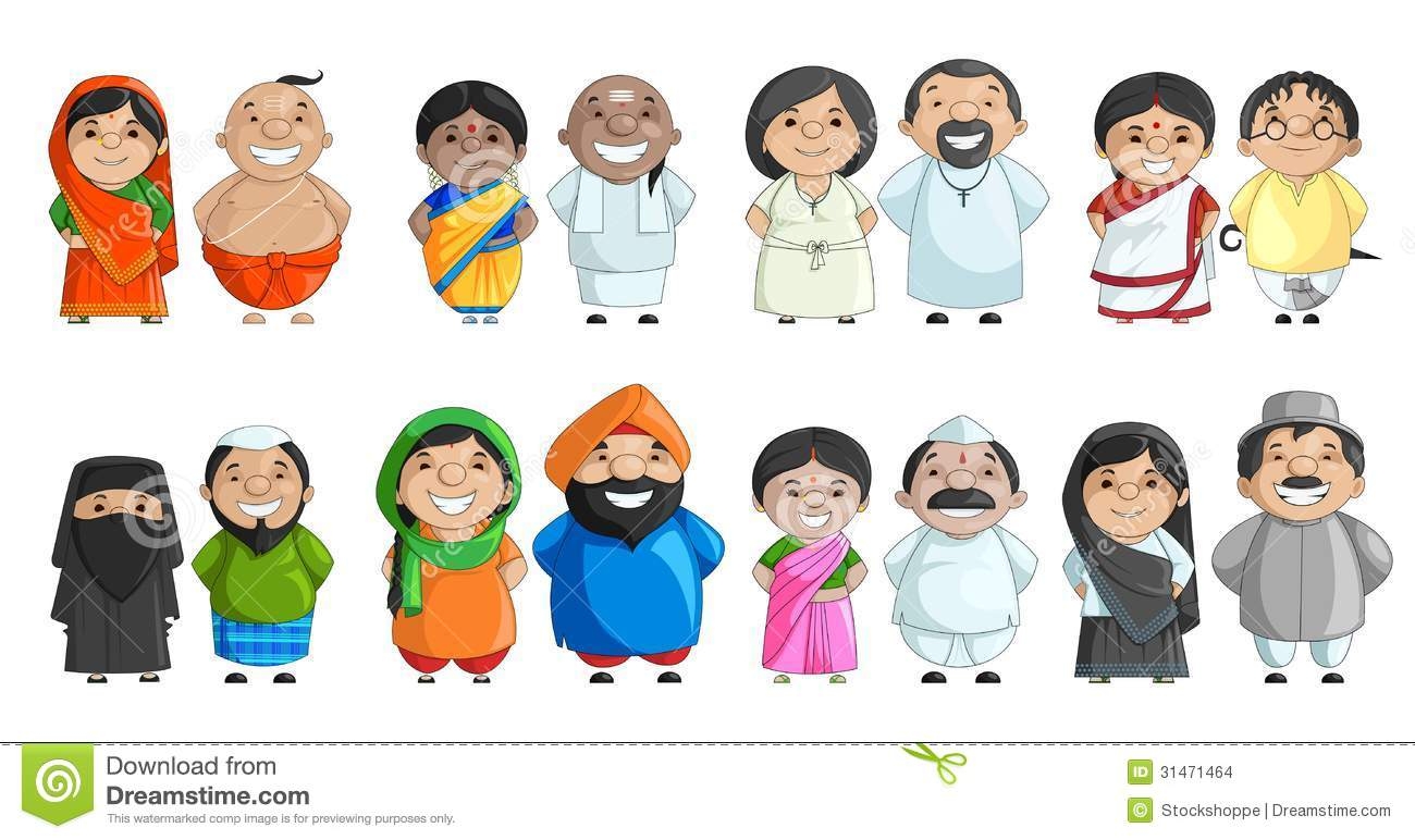 Indian people clipart.