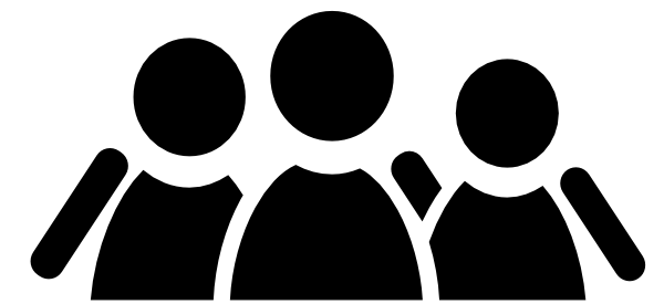 Group Of People Black And White Clipart.
