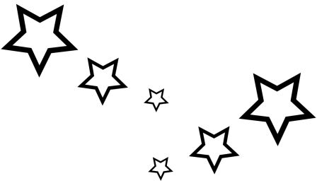 Shooting Stars Clipart Black And White.