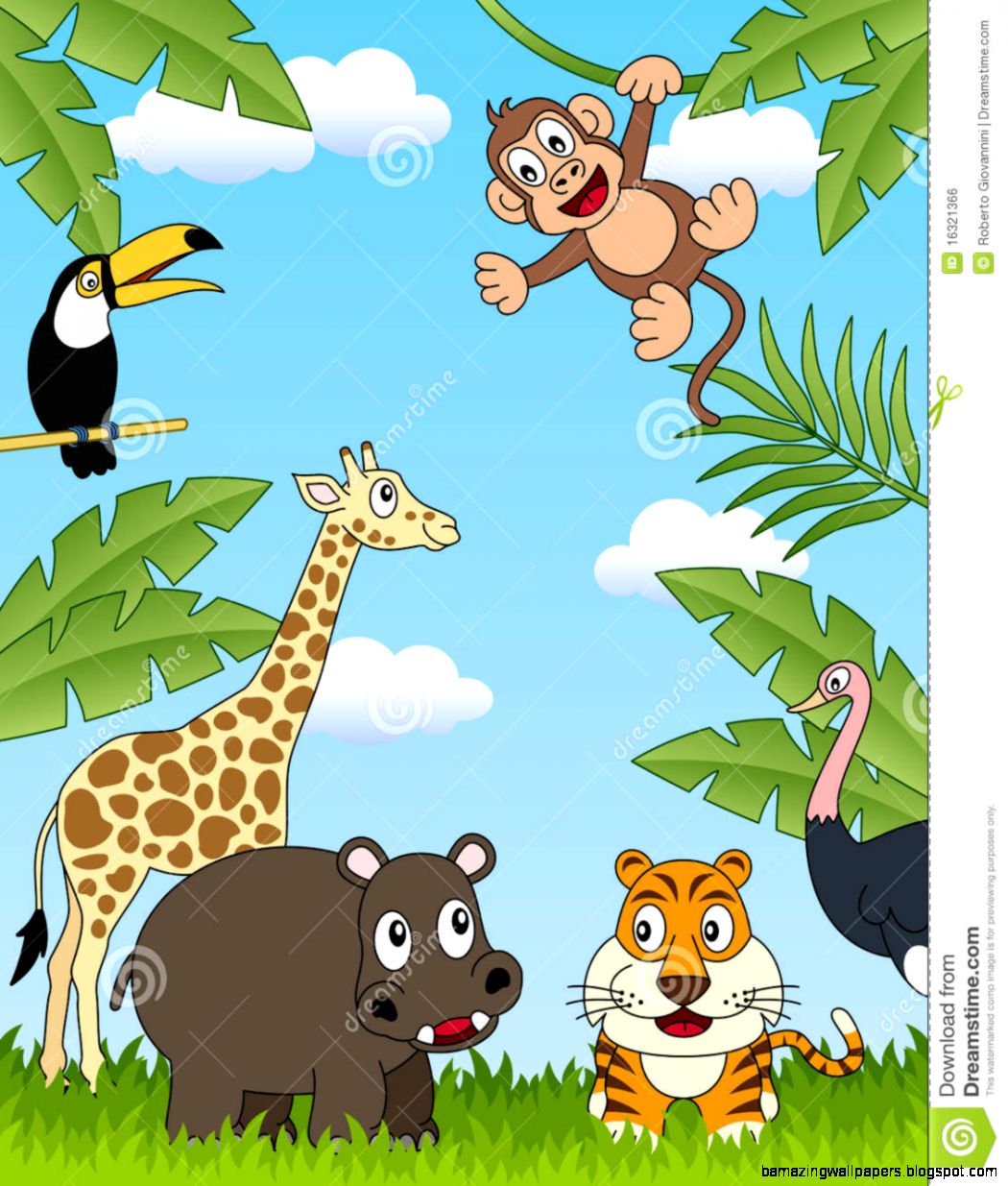 Group Of Wild Animals Clipart.