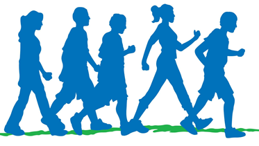 Group Walking Clipart.