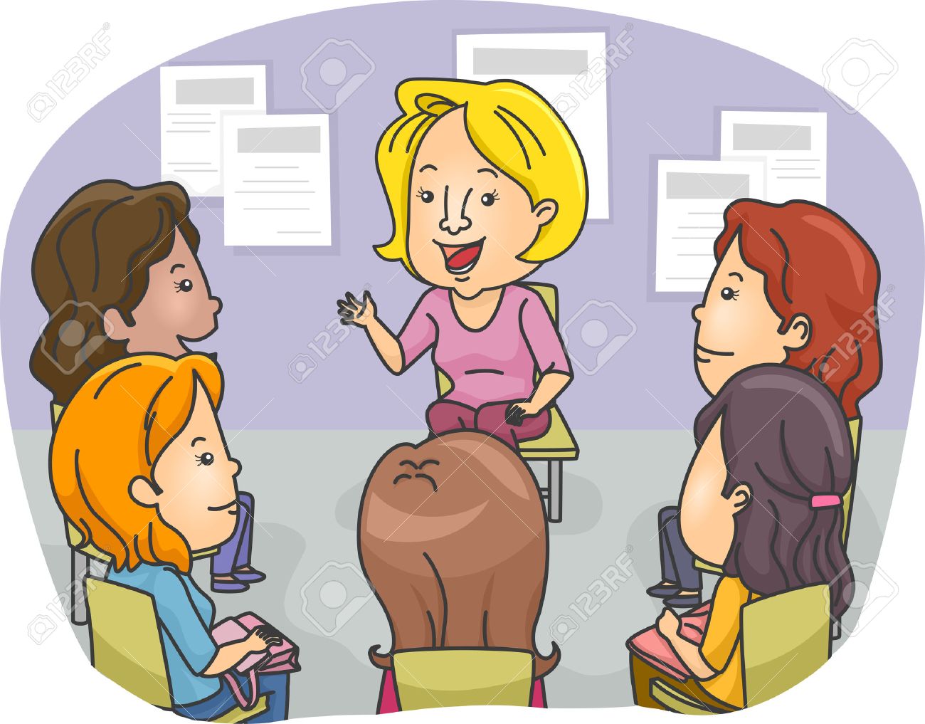 Group Therapy Cartoon Images : Terapia Isometric Sessie Groepstherapie ...