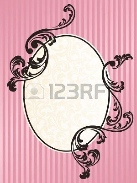 Elegant Frame design inspired by French rococo style. Graphics are.