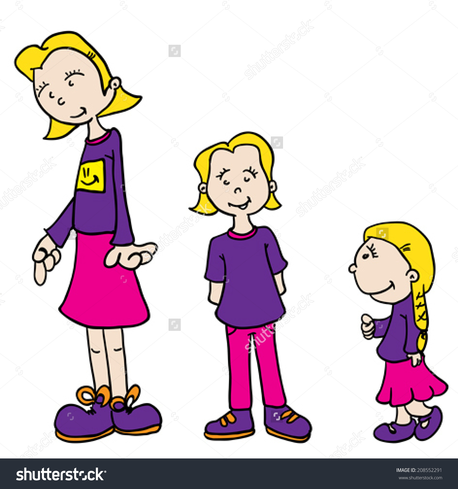 girl growing up clipart