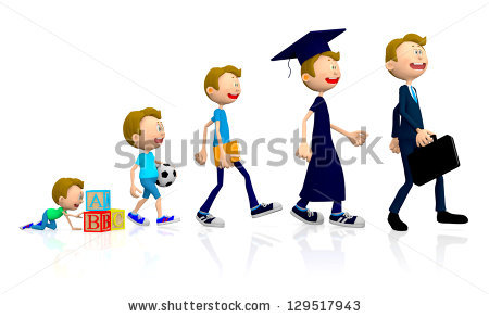kid growing up clipart