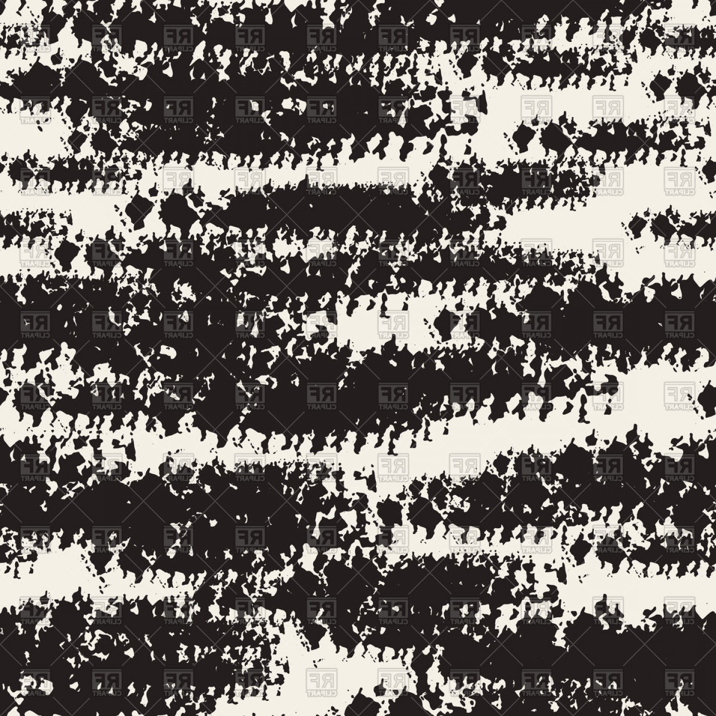 Grunge Texture Black Seamless Pattern Vector Clipart.