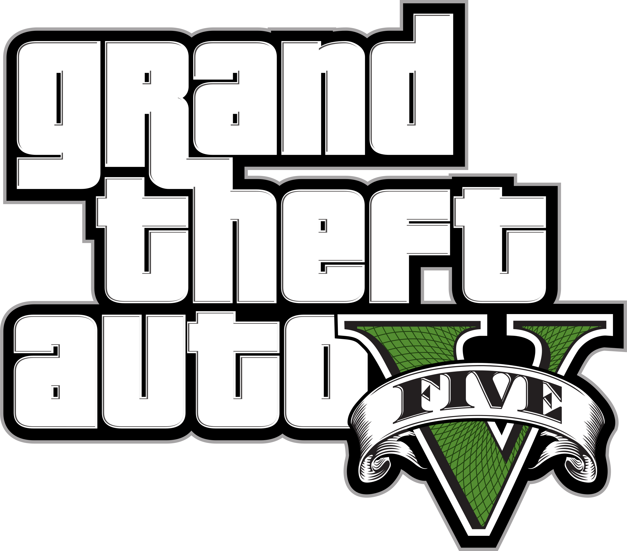 Grand Theft Auto V Logo PNG Transparent & SVG Vector.