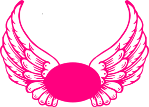Hot hot pink guardian angel wings clip art at vector.