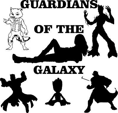 40 GUARDIANS OF the Galaxy Vector Clipart for Vinyl Cutter.