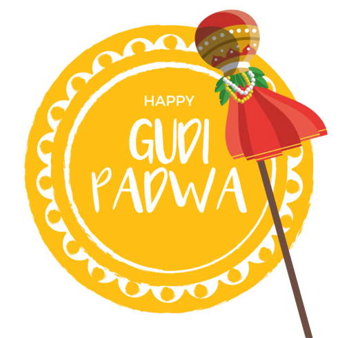 Gudi Padwa Greeting Card Vector.