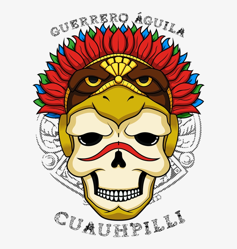 Calavera Guerrero Águila Azteca On Behance Aztec, Skulls.