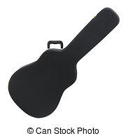 Stock Photo of Dreadnought Guitar on White.