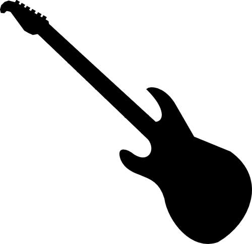 Electric Guitar Clipart Black And White.