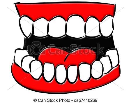 Teeth and gums clipart.