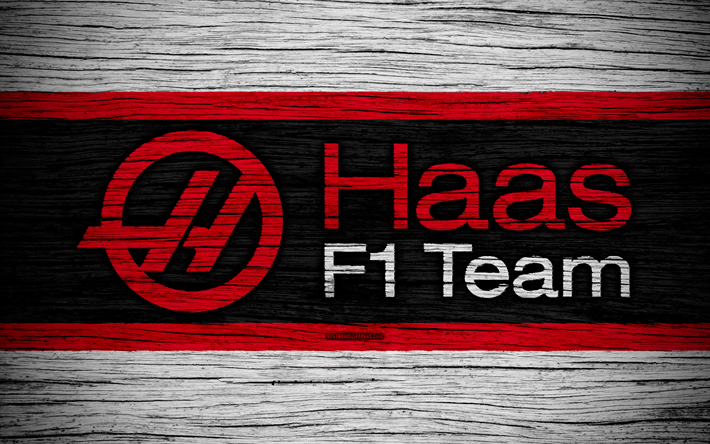 Download wallpapers Haas F1 Team, 4k, logo, F1 teams, F1.