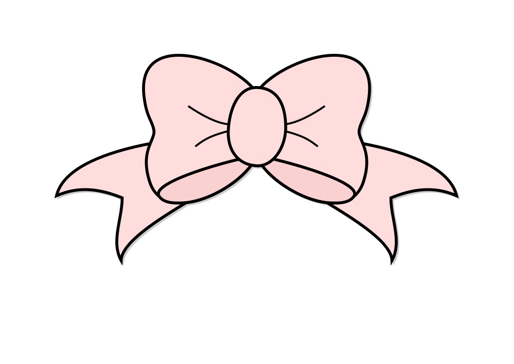 Pink Hair Bow Clip Art N17 free image.