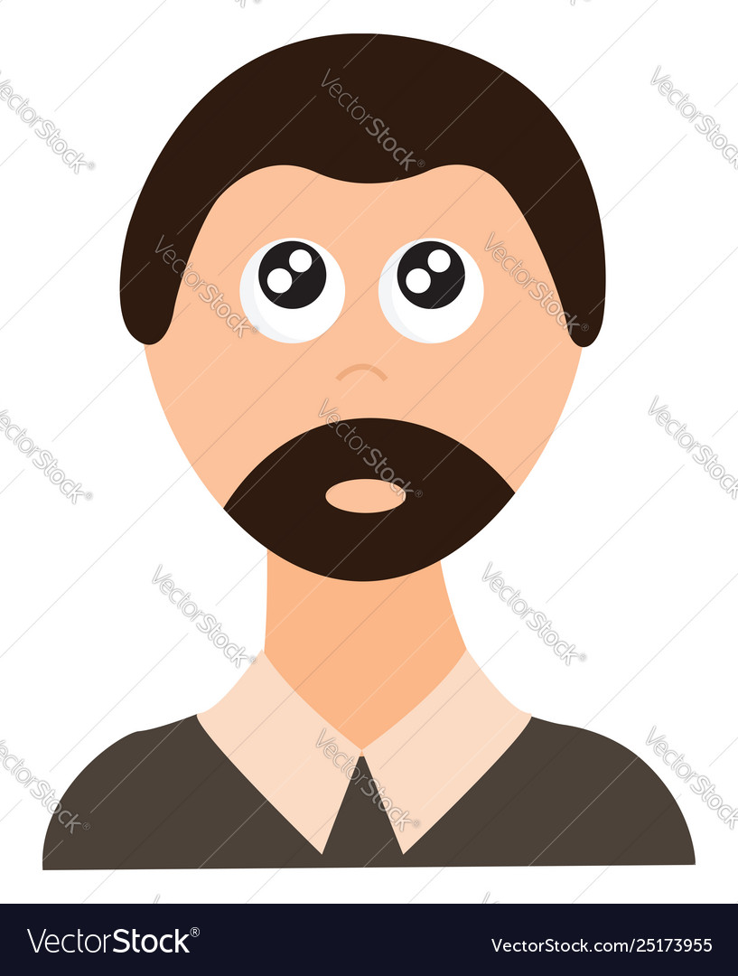 Clipart a man with brown hair and a.