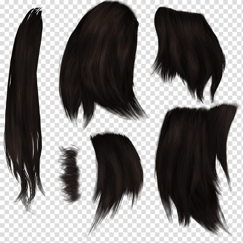 MMD Lara Croft DL, women\'s black hair extensions transparent.