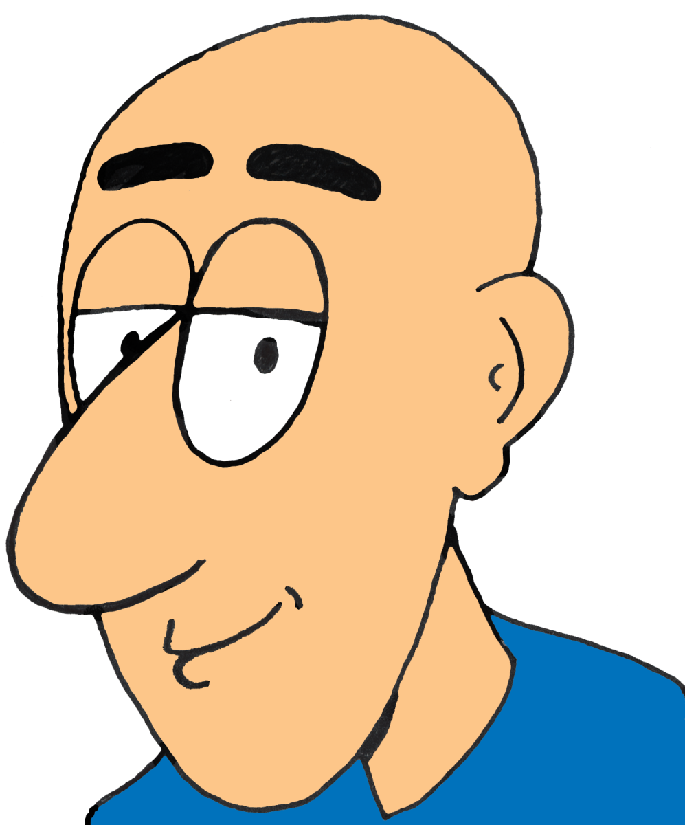 hair on almost bald man clipart - Clipground