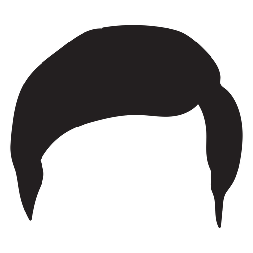Regular men hair silhouette.